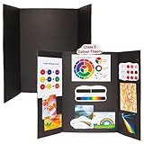 Baker Ross FN200 Black Presentation Boards - Pack of 4, for Displaying Table Top Projects and Presentations