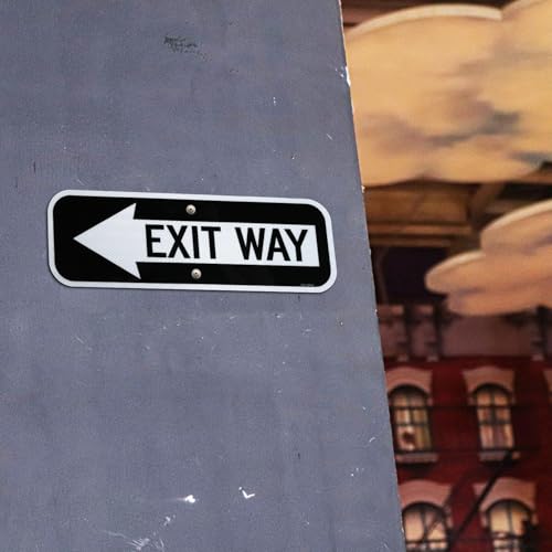 Panneau Exit Way en aluminium flèche gauche lot de 2
