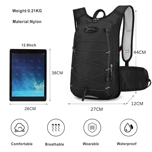 Mochila de senderismo impermeable ligera 18L negro miniatura 3