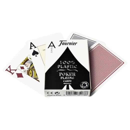 Fournier 1028935 Baraja de Poker Profesional, 100% Plástico, Modelos/colores surtidos