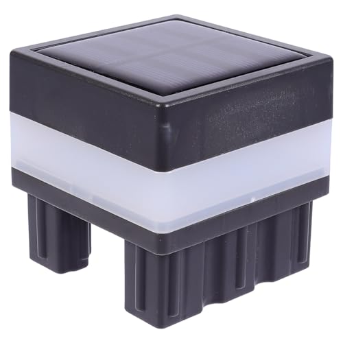 UKCOCO 2 Stk Solar Post Lampe Led-zaunpfosten Zaunpfostenkappenlichter Säulen Led-solarleuchten Solarenergielampe Außensäule Außenlampe Led-außenleuchte Leitplanke Licht Gewidmet Plastik