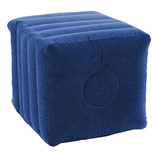 Rehaforum Entspannungswürfel aufblasbar, Beinerhöhungswürfel, Bandscheibenwürfel, Entlastungskissen, Wadenablage, Bandscheibenkissen, Lagerungskissen, Beinablage für Rückenübungen, Farbe Blau