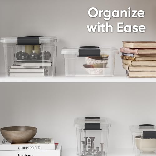 Image of Superio Storage Bins with Lids, Clear Plastic Containers for Organizing, Stackable Totes, BPA Free, Odor Free, Organizer Boxes for Home, and Dorm (2 Pack, 22 Qt)
