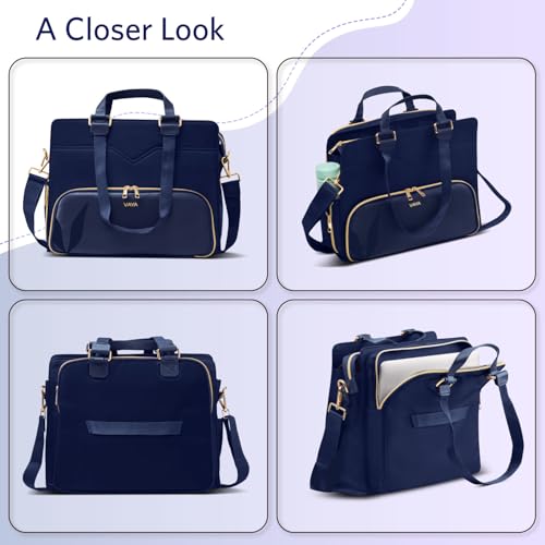 Image of VAYA Zaelia Office Tote Bag for Women with Insulated Lunch Storage, Laptop Work Bag with Removable Shoulder Strap, Stylish Travel & Office Tote