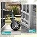 NouraVita Gate Wheel 8-Inch Heavy Duty Fence Gate Wheels for Wooden Gate and Metal Tube Gate, 700lb Capacity, Spring-Loaded 360 Degree Rotation Gate Caster Kit Includes Screws and Screwdriver