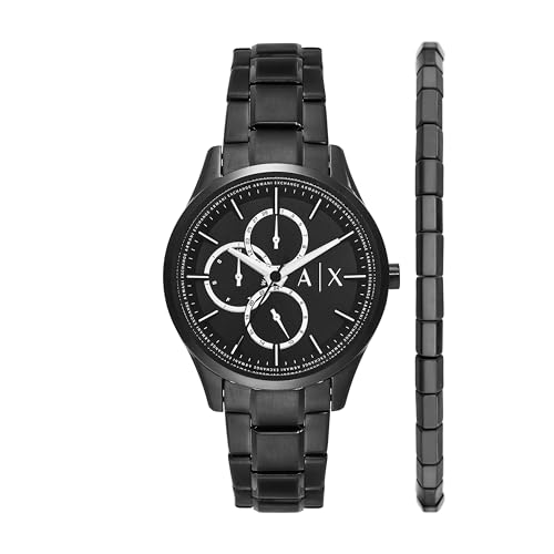 Image of A|X Armani Exchange Men's Multifunction Analog Watch, Necklace Gift Set Stainless Steel Watches for Men