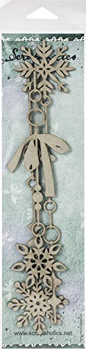SCRAPAHOLIC SCRAPBOOK SUPPLY CHIPBOARD, Snowflake Dangles, 3/Pkg 8-10