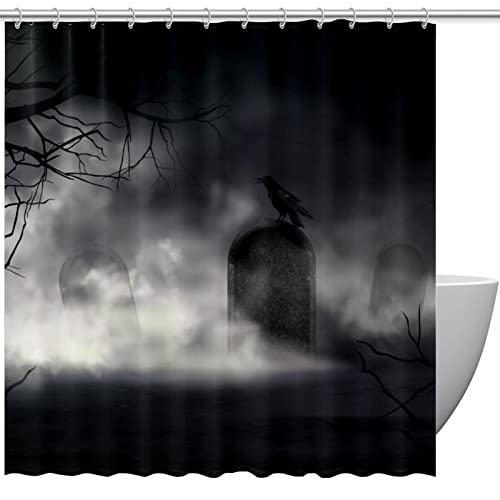 Rideau de douche Halloween imperméable anti-éclaboussures 183cm - 2