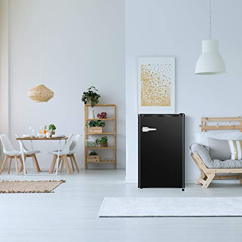 R.w.flame Upright Compact Freezer 2.3 Cu.ft, Freestanding Mini Freezer With Removable Shelf, Single Door, Adjustable Temperature Control, For Home, Office, Apartment (Black) #TOP5