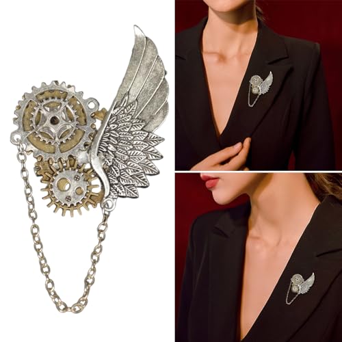Épingle à revers Steampunk aux finitions ciselées pour tenue gothique - 2
