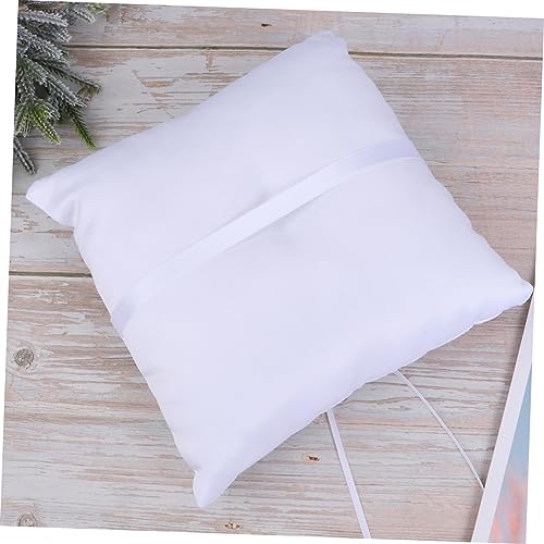 Cintas de raso decorativas y almohada para anillo de boda como obsequio de cortejo 5