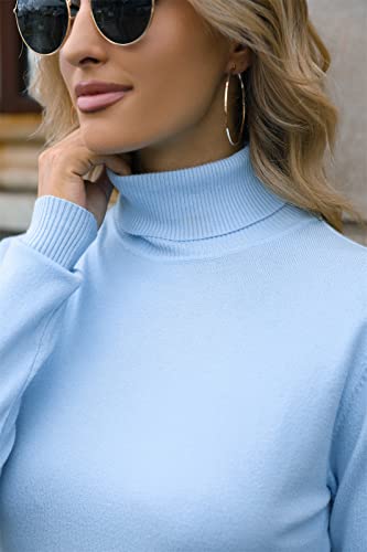 Image of DAIMIDY Turtleneck Sweaters for Women Long Sleeve Pullover Tops | Knitted Material| Soft, Warm and Breathable| High Resilience and Tensile Strength Design| Business Casual Tops| Dailywear