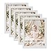 Produktbild WOLTU Bilderrahmen 15x20cm 5er Set Fotorahmen Holzrahmen mit Passepartout, zum vertikalen oder horizontalen Aufhängen/Aufstellen, Posterrahmen Collage Wanddeko, Weiß