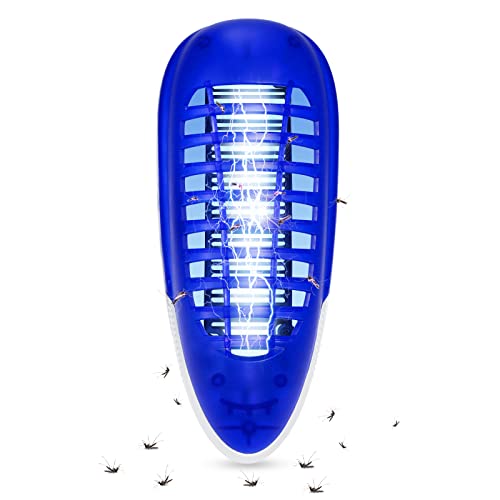 Bug Zapper Indoor Plug in - Electric Fly Trap Fly Zapper Mosquito Killer, 4W Powerful Portable Insect Zapper with UV Pest Attractant Lamp for Home Kitchen Bedroom Outdoor
