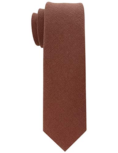 Image of Kebocis Mens Solid Color Cotton Necktie for Men