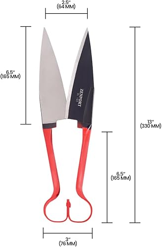Miniatura 5 de Zenport ZL122 - Cizalla de cebolla y oveja, hoja de acero al carbono de 6.5 pulgadas, 13 pulgadas de largo