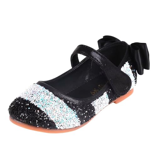 Girls Glitter Mary Jane Pumps - Sparkle High Heels for Toddler Kids, Flower Girl Wedding Party Dress Shoes