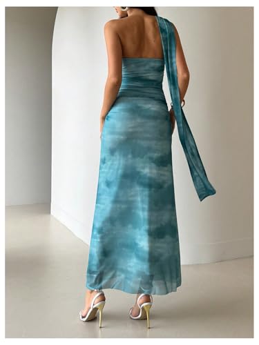 Image of Milumia Women's Halter Floral Bodycon Dress Summer Vacation Sleeveless Party Cocktail Maxi Dresses