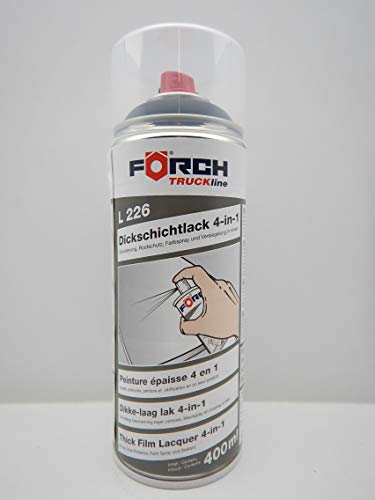 FORCH Pintura en Spray Negro Mate 4 en 1, 400 ml