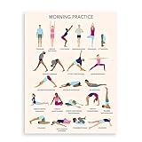 Dazzlewall Yoga Posen Wandbild, Morning Practice Poster 