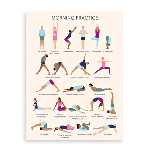Dazzlewall Yoga Practice Wall Art 12x16 Unframed