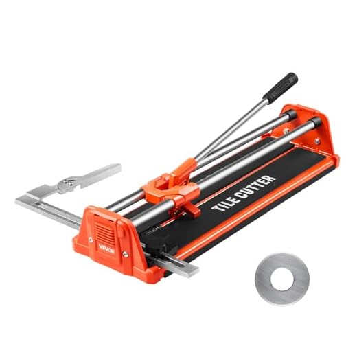 VEVOR 17-Inch Manual Tile Cutter for Wall & Polished Tiles,Double Rails for Precise Cutting, Tungsten Carbide Wheel,Non-Slip Handle,Anti-Displacement Pressure Rod,Precise Cuts for Pros & Beginners