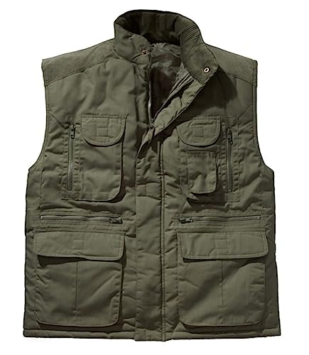 Gilet d'hiver vert olive 34 Forest en taille XL pour homme