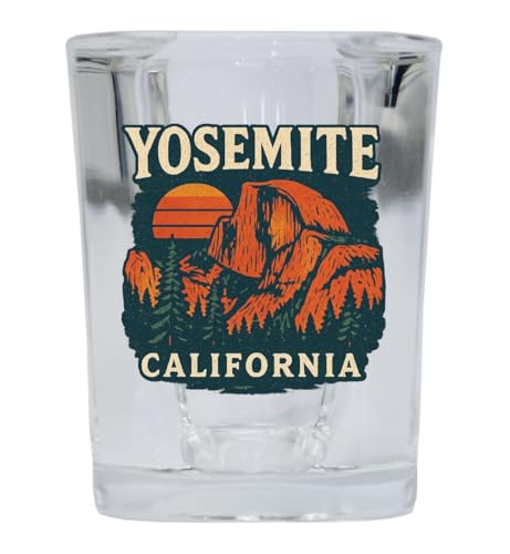 Vaso de shot cuadrado 2 oz diseño souvenir vintage
