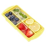 Juego de 2 moldes de silicona con tapa (4 x 250 ml) – Cubitera para sopas, salsas y caldos, recipiente para congelar y hornear, 1 cuchara para porciones de taza (sin BPA y apto para lavavajillas)