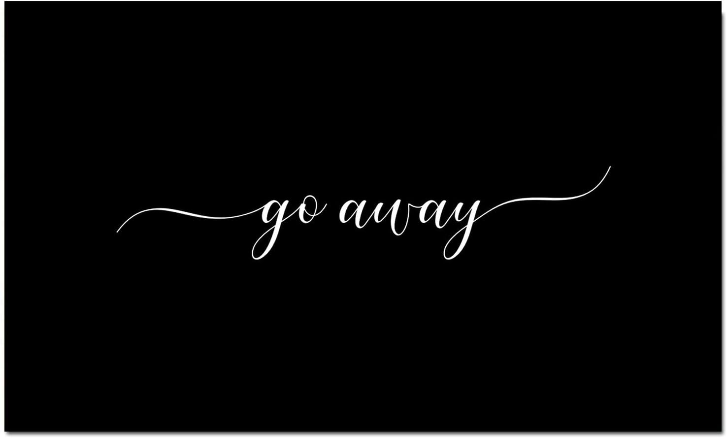 Funny Mat Go Away Doormat for Entrance Way Monogram Mats for