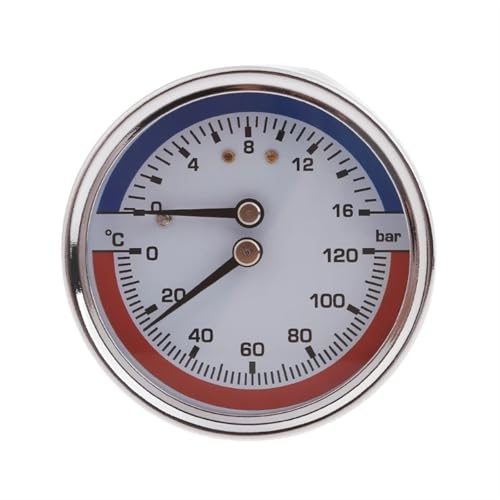 Manomètre de pression thermique 0-120℃ contre vibrations chauffage