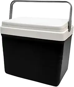 Caixa Térmica 42 Litros Preta Portatil Praia Camping Viagem Cooler