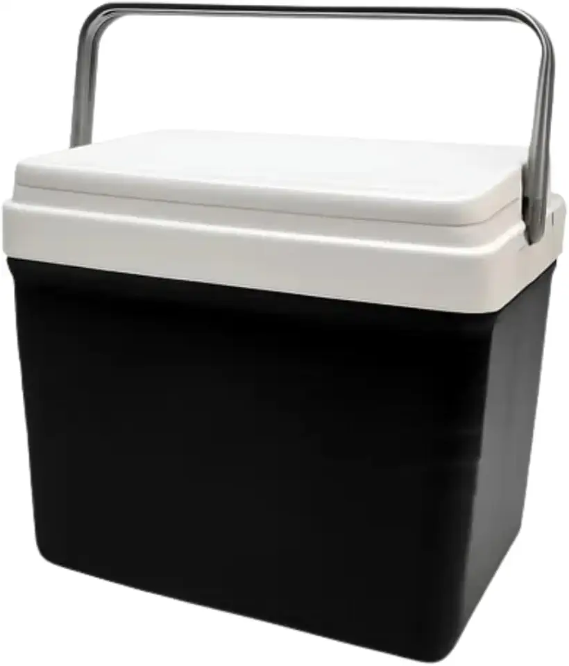 Caixa Térmica 42 Litros Preta Portatil Praia Camping Viagem Cooler
