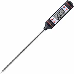 Termômetro Digital Culinário Para Espeto Medição Precisa de Temperatura para Alimentos Cozinha Líquidos Forno e Churrasco Até 300°C Display Digital Fácil Leitura Alta Durabilidade Desempenho Premium