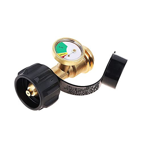 Mtsooning Propane Tank Gauge Level Indicator Propane Fuel Tank Gauge Meter with QCC1/Type 1 Connection for BBQ Grill RV Heater Campingo