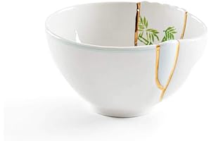 Kintsugi Pottery Bowl in Porcelain and 24 Carat Gold