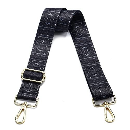Image of Purse Strap Gold Hardware Replacement Crossbody Bag Strap, Wide Adjustable Shoulder Strap