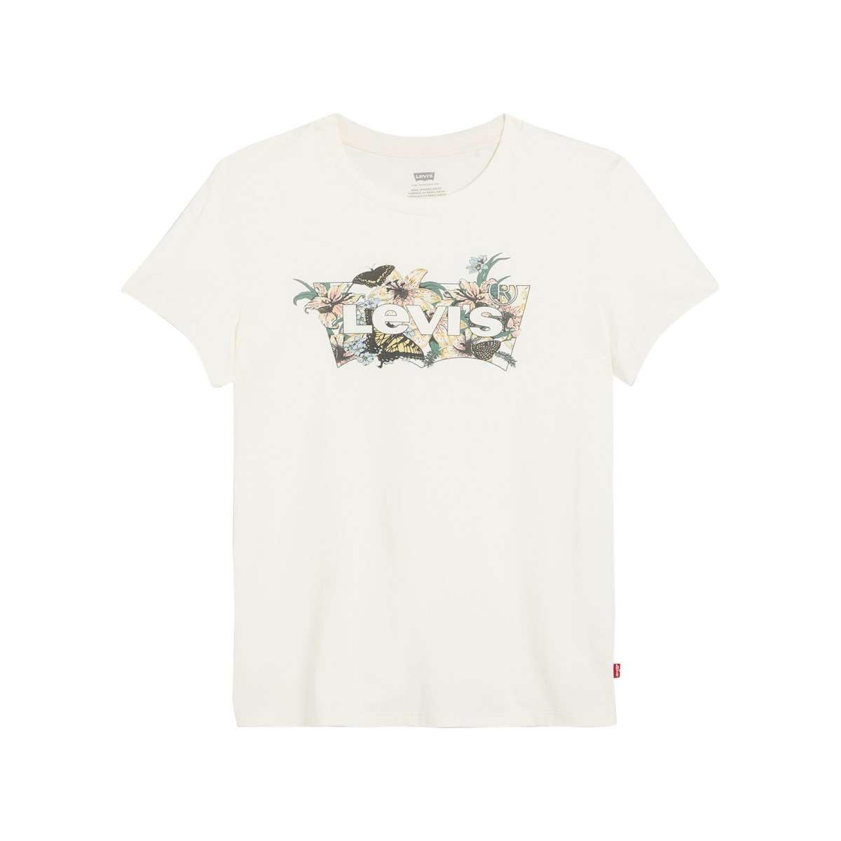 Levi's Women's The Perfect Tee Shirt, Lily BW Fill EGRET, L