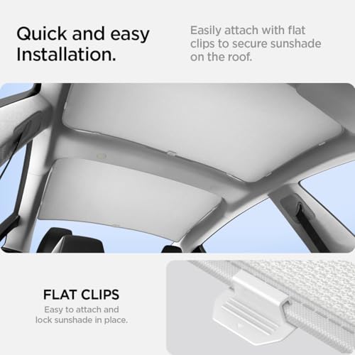 Image of Spigen Double-Layered CryoShade Roof Sunshade Designed for Model 3 Highland (Standard, Premium & Performance 2024 /2025 /2026) with UV Protection