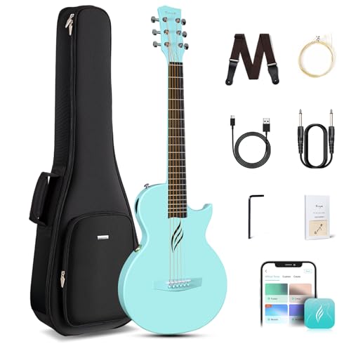 Enya NOVA GO SP1 Carbon Fiber Travel Guitar - 35' Acoustic Electric with Smart AcousticPlus...
