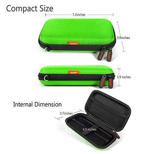 Image of Power Bank Storage Case - GLCON Hard EVA Protective Travel Case - Small Electronic Carrying Pouch for Hard Drive, Cell Phone, Charging Cable, External Battery, Earbuds (Light Green)