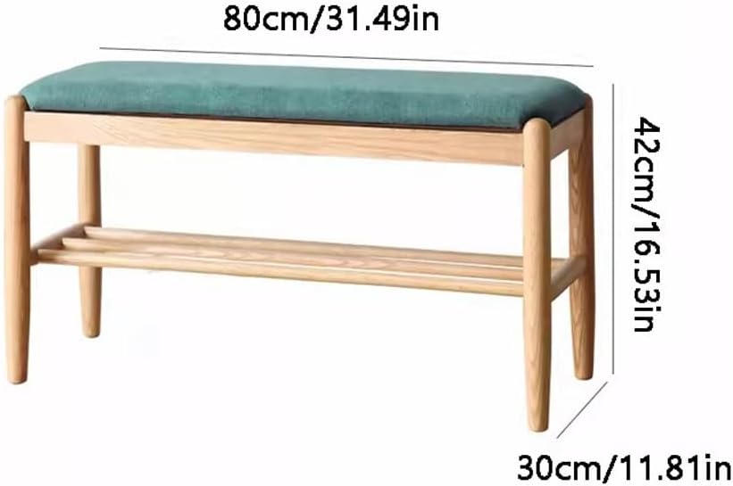 Foot Stools ottoman Shoe Bench White Ash Wood Shoe Changing Stool Soft Pack Solid Wood Door Household Shoe Changing Stool Small Apartment Entrance Porch Low Stool Small Shoe Rack Shoe Changing Stool