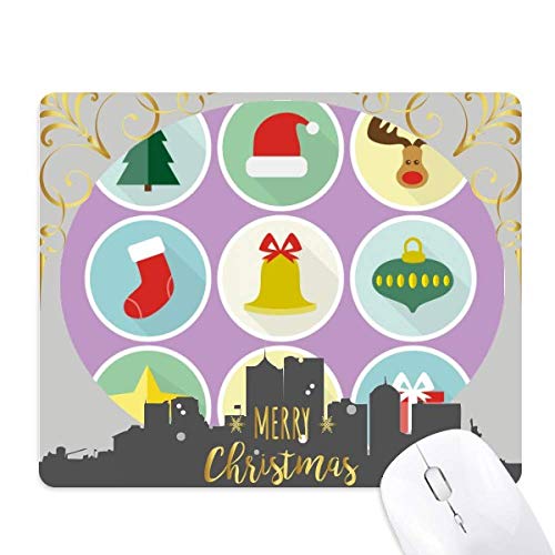 Tapis de souris sapin de Noël illustré pour ambiance de bureau hivernale