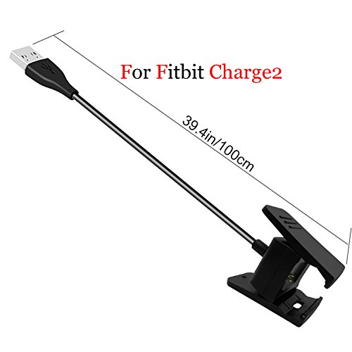 Kingacc Compatible With Fitbit Charge 2 Charger, Replacement Usb Charging Cable Cord Charger Cradle Dock Adapter For Fitbit Charge 2, Fitness Tracker Wristband Smart Watch #TOP6