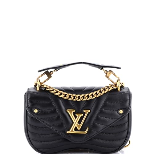 Louis Vuitton New Wave Chain Bag Quilted Leather PM Black