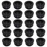 Briny River 20 Stück 19 mm Bohrloch Silikon-Gummitüllen 3/4 Zoll Zylinderdurchführung für Automobil-Firewall Kabellochstopfen Drähte Schutz