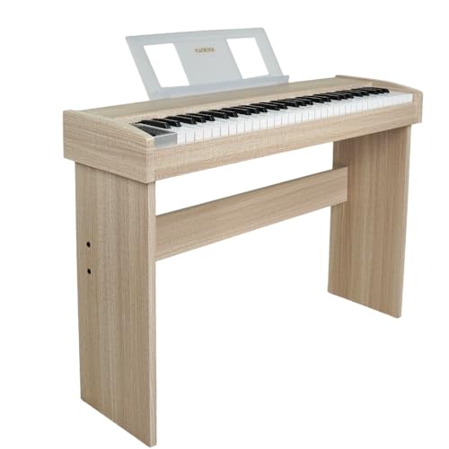 Kadence DP5000KH Digital Piano | 61 Keys with LED Display | 500 Tones, 300 Rhythms, USB MIDI, Recording, Mic & MP3 Support | Nordic Beech