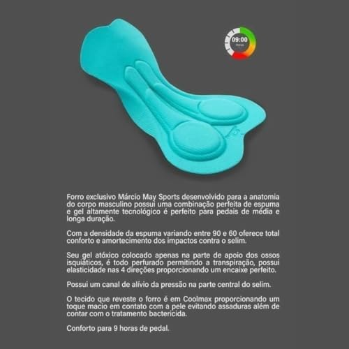 Bretelle Ciclismo Marcio May Sports Masculino Moove Cinza Holográfico Mtb Speed - P