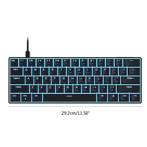 Clavier de jeu K61 mécanique programmable à chaud rétroéclairé bleu format 60%