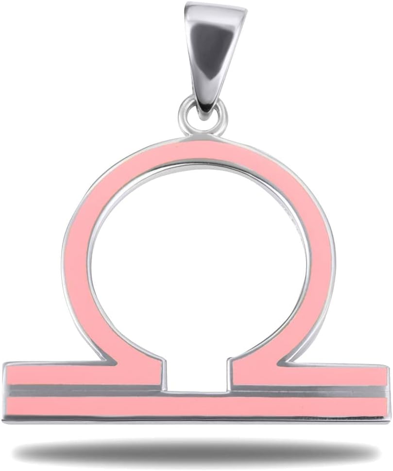 Claddagh Gold Fine Sterling Silver Zodiac Sign Enamel Pendant Charm
